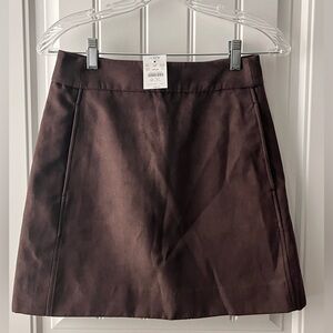 J-Crew faux-suede mini skirt, tags, never worn